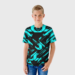 Детская футболка 3D Айзек стиль неоновый броня - фото 2
