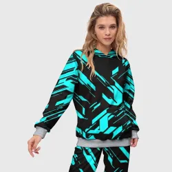 Женский костюм с толстовкой 3D Айзек стиль неоновый броня - фото 2