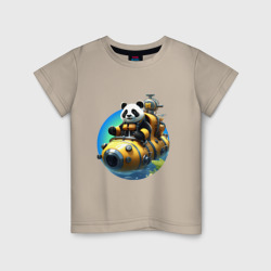 Панда-подводник – Детская футболка хлопок с принтом купить со скидкой в -20%