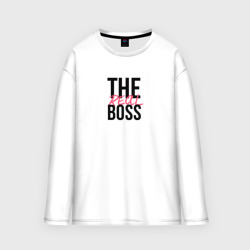 Мужской лонгслив oversize хлопок The real boss