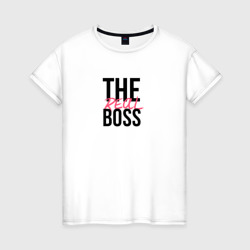 The real boss – Женская футболка хлопок с принтом купить со скидкой в -20%