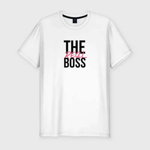 Мужская футболка хлопок Slim The real boss