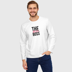 Мужской лонгслив oversize хлопок The real boss - фото 2