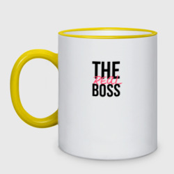 Кружка двухцветная The real boss