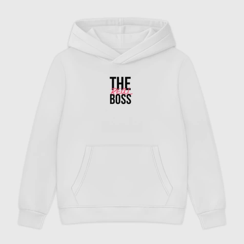 Мужская толстовка без начеса хлопок The real boss