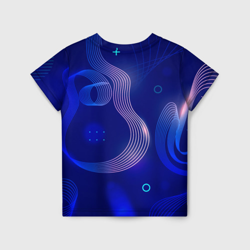 Детская футболка 3D с принтом Радио Новая Песня без молнии, вид сзади #1