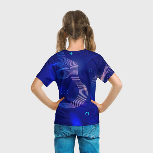 Детская футболка 3D с принтом Радио Новая Песня без молнии, вид сзади #2
