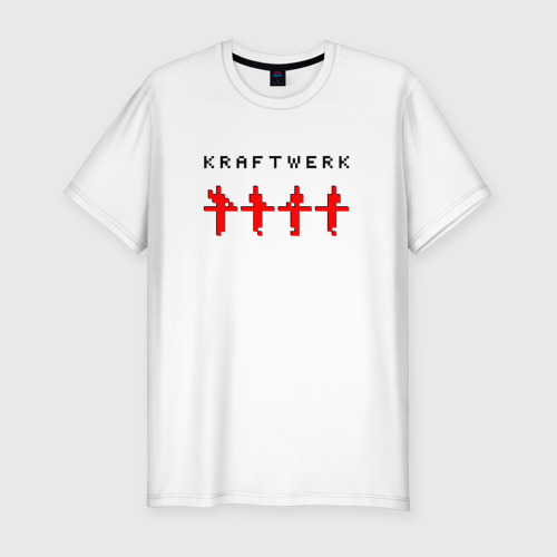 Мужская футболка хлопок Slim Kraftwerk - three d, цвет белый