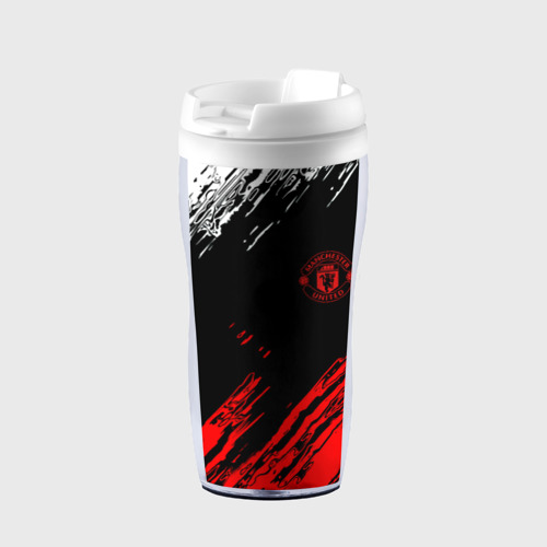 Термокружка-непроливайка ФК Манчестер Юнайтед спортивные краски, цвет белый