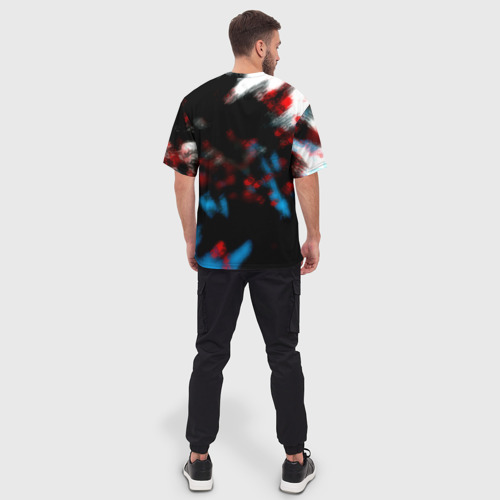 Мужская футболка oversize 3D Team Fortress 2 краски блюр гейм, цвет 3D печать - фото 4
