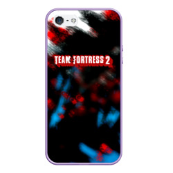 Чехол для iPhone 5/5S матовый Team Fortress 2 краски блюр гейм