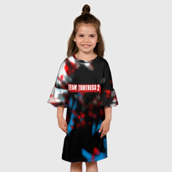 Детское платье 3D Team Fortress 2 краски блюр гейм - фото 2