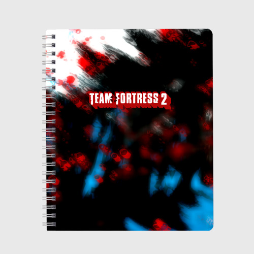 Тетрадь Team Fortress 2 краски блюр гейм, цвет клетка