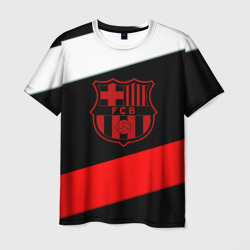 Мужская футболка 3D Barcelona stripes sport