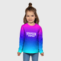 Детский лонгслив 3D Stranger Things gradient colors - фото 2