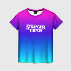 Женская футболка 3D Stranger Things gradient colors