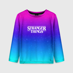 Детский лонгслив 3D Stranger Things gradient colors