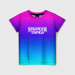 Детская футболка 3D Stranger Things gradient colors