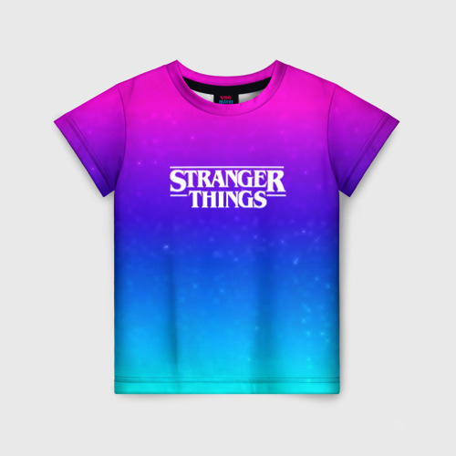 Детская футболка 3D Stranger Things gradient colors, цвет 3D печать