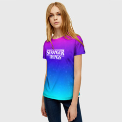 Женская футболка 3D Stranger Things gradient colors - фото 2