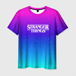 Мужская футболка 3D Stranger Things gradient colors