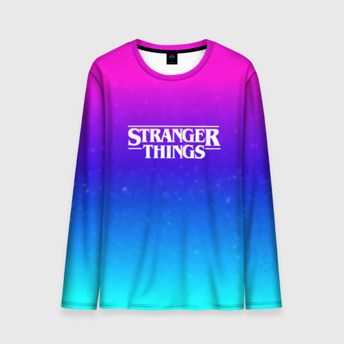 Мужской лонгслив 3D Stranger Things gradient colors, цвет 3D печать