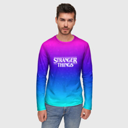 Мужской лонгслив 3D Stranger Things gradient colors - фото 2