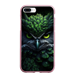 Чехол для iPhone 7Plus/8 Plus матовый Зеленая фэнтази сова