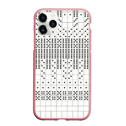 Домино, чёрные точки на белом - текстура – Чехол для iPhone 11 Pro матовый с принтом купить