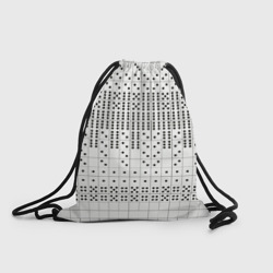 Домино, чёрные точки на белом - текстура – Рюкзак-мешок 3D с принтом купить со скидкой в -25%