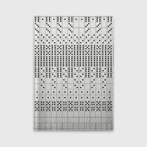 Обложка для автодокументов с принтом Домино, чёрные точки на белом - текстура, вид спереди №1