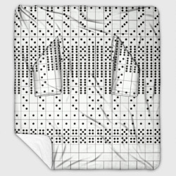 Домино, чёрные точки на белом - текстура – Плед с рукавами с принтом купить