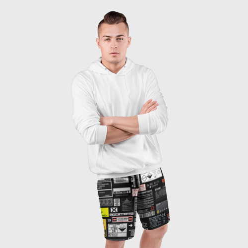 Мужские шорты спортивные с принтом Инженерные шильдики, фото #4