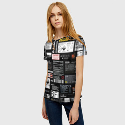 Женская футболка 3D Инженерные шильдики - фото 2