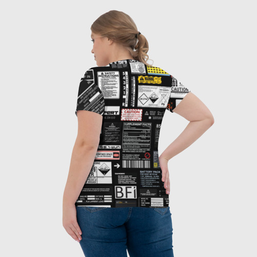 Женская футболка 3D Инженерные шильдики, цвет 3D печать - фото 7