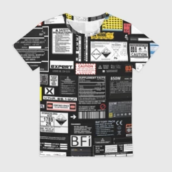 Женская футболка 3D Инженерные шильдики