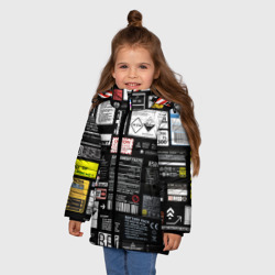 Зимняя куртка для девочек 3D Инженерные шильдики - фото 2