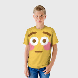 Детская футболка 3D Удивленный смайл - фото 2