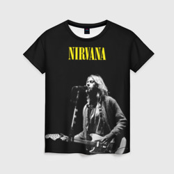 Женская футболка 3D Группа Nirvana Курт Кобейн 