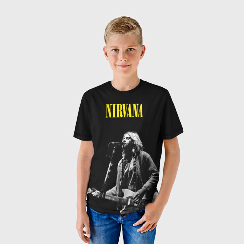Детская футболка 3D Группа Nirvana Курт Кобейн , цвет 3D печать - фото 3