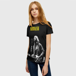 Женская футболка 3D Группа Nirvana Курт Кобейн  - фото 2