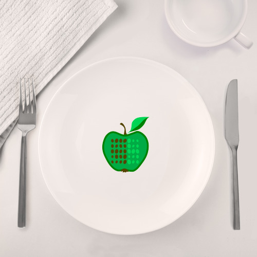 Набор: тарелка + кружка Зеленое яблоко - фото 4