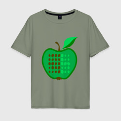 Мужская футболка хлопок Oversize Зеленое яблоко