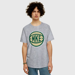 Мужская футболка хлопок Oversize Milwaukee ball - фото 2