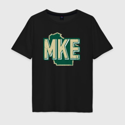 Мужская футболка хлопок Oversize Mke Bucks