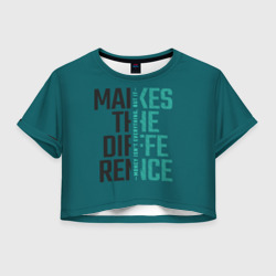 Женская футболка Crop-top 3D Мотивационная цитата о деньгах