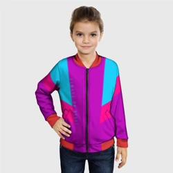 Детский бомбер 3D Always in sports сиреньевый - фото 2