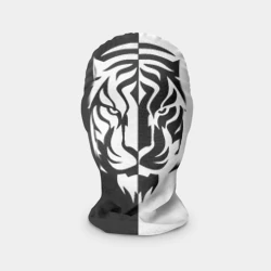 Маска карнавальная 3D Тигр  чёрно-белый