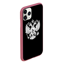 Чехол для iPhone 11 Pro Max матовый Герб РФ серый патриотический - фото 2