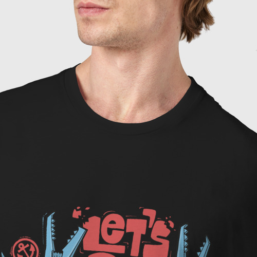 Мужская футболка хлопок Кибер краб, цвет черный - фото 6